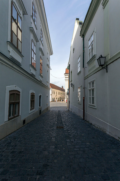 Cobblestone street in Székesfehérvár
