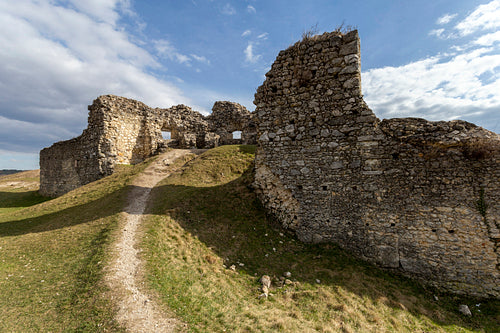 Ruins of the Szarvaskő castle in Döbrönte
