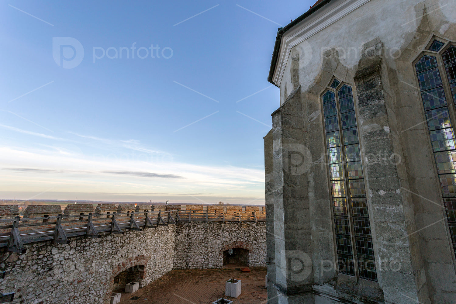 Castle of Siklos on a sunny winter day.