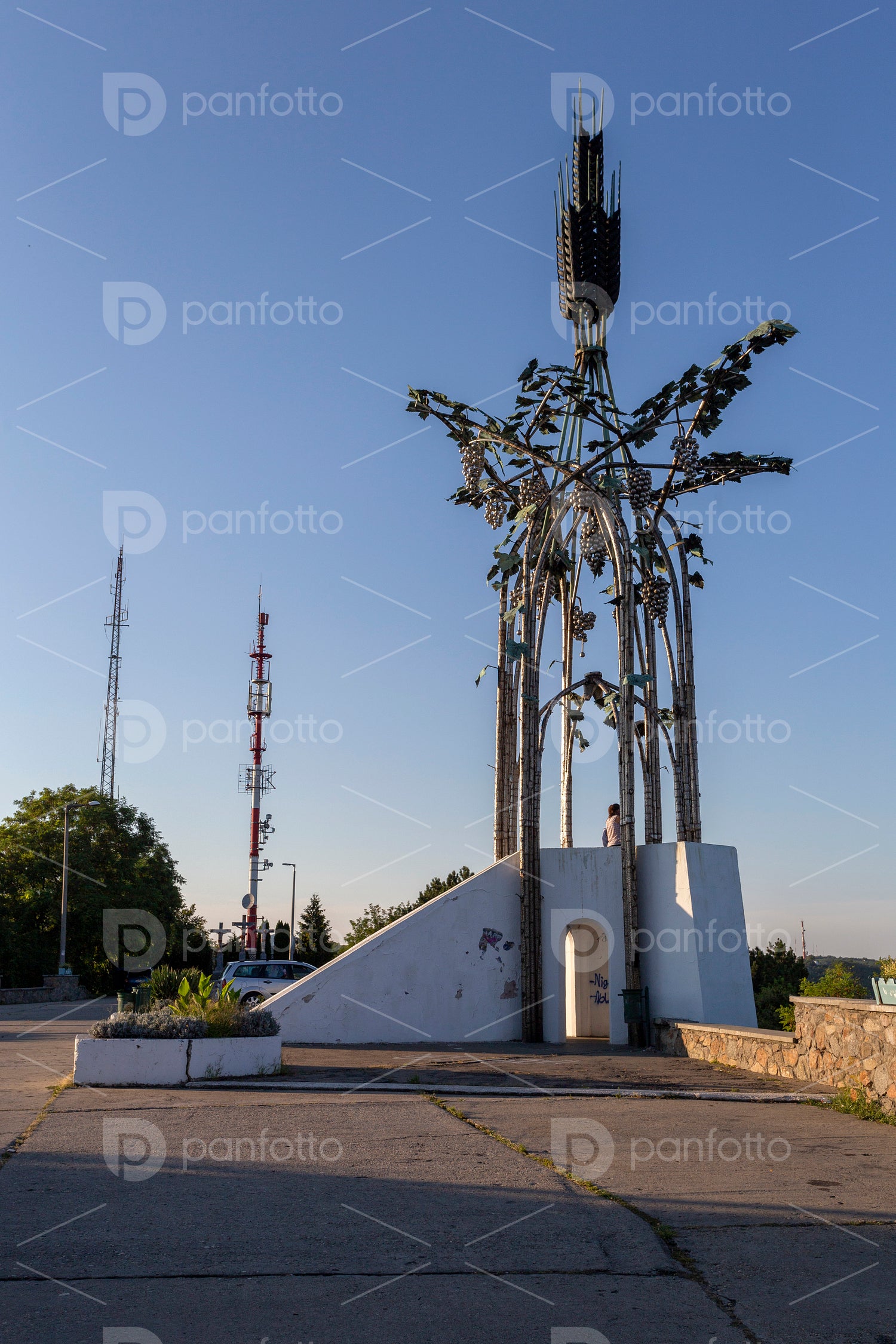 Calvary lookout tower in Szekszard, Hungary