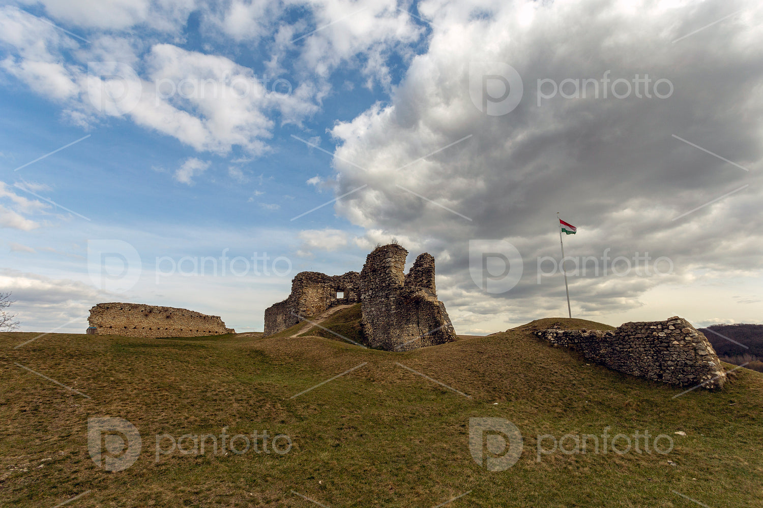 Ruins of the Szarvaskő castle in Döbrönte