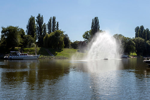 Sugovica riverbank in Baja, Hungary