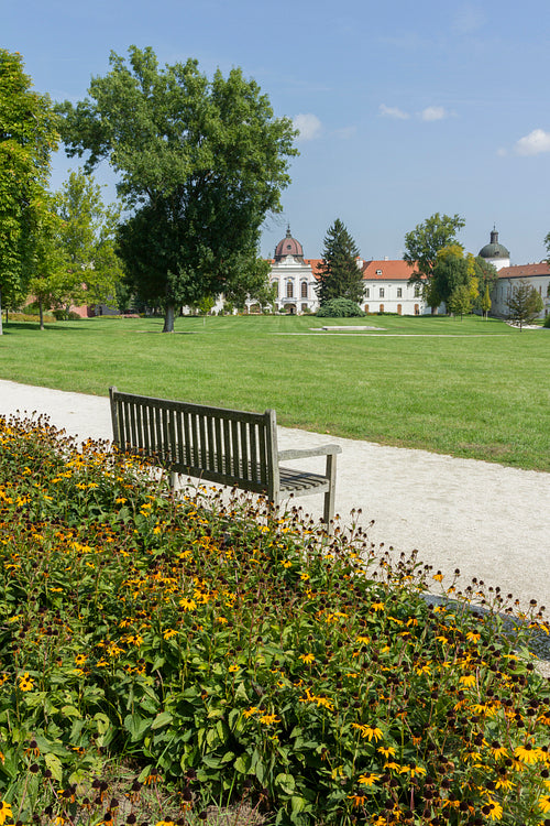 Bench in the Garden of the Royal Palace of Godollo