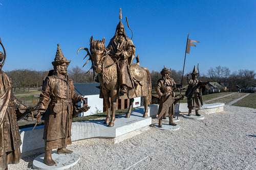 Hét vezér statue in Ópusztaszer