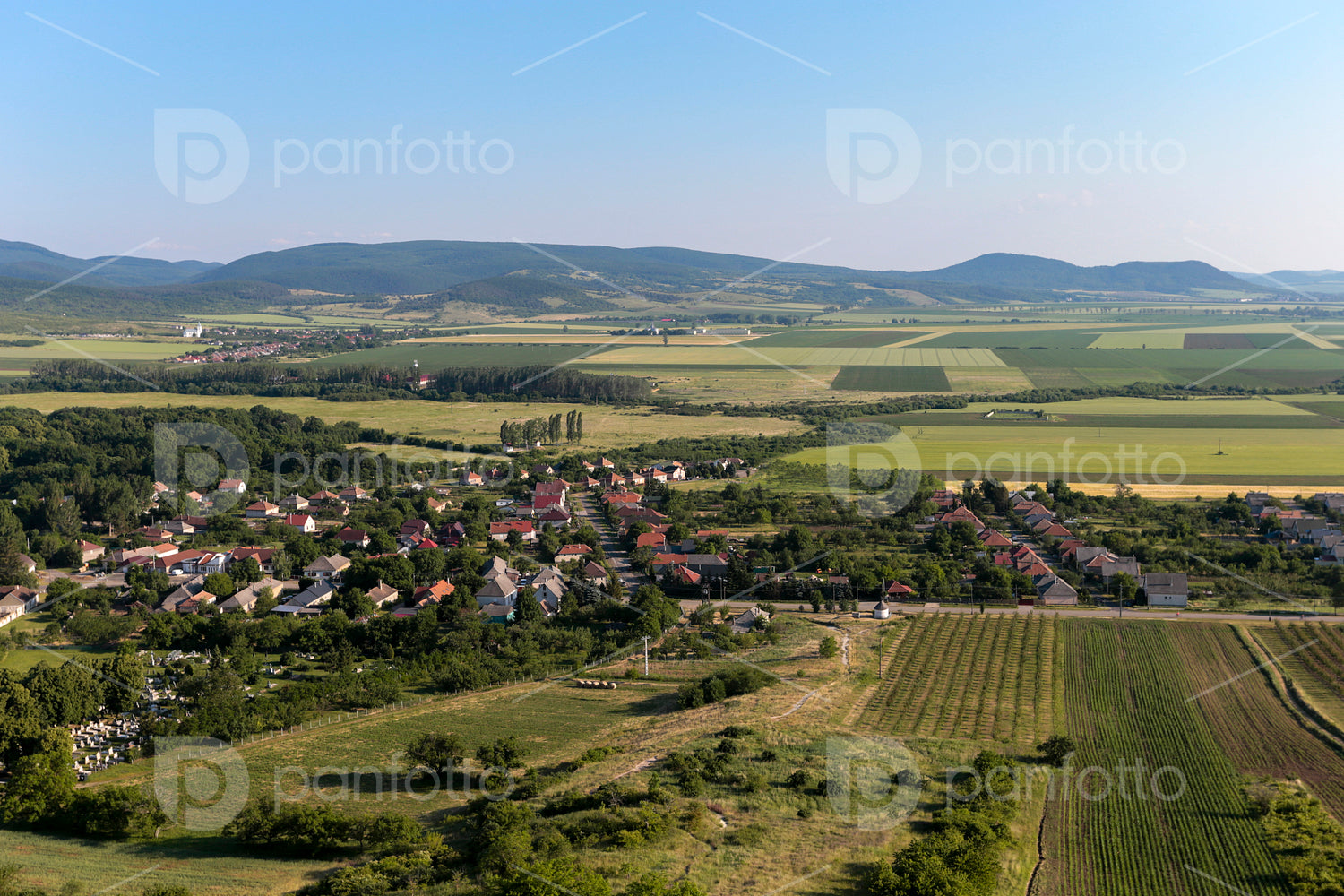 View of the Zemplén mountains from the Castle of Boldogkő