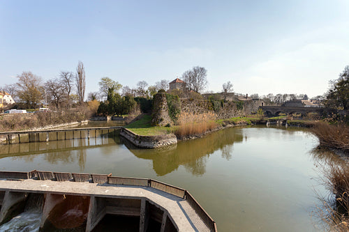 The castle of Tata on a sunny spring day