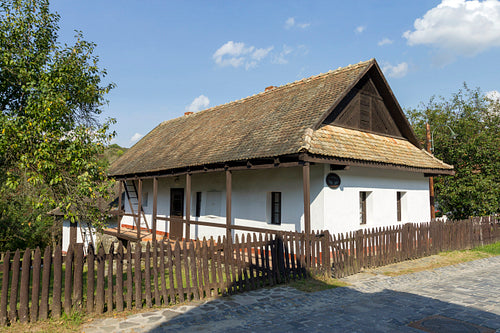 Traditional village house in Hollókő