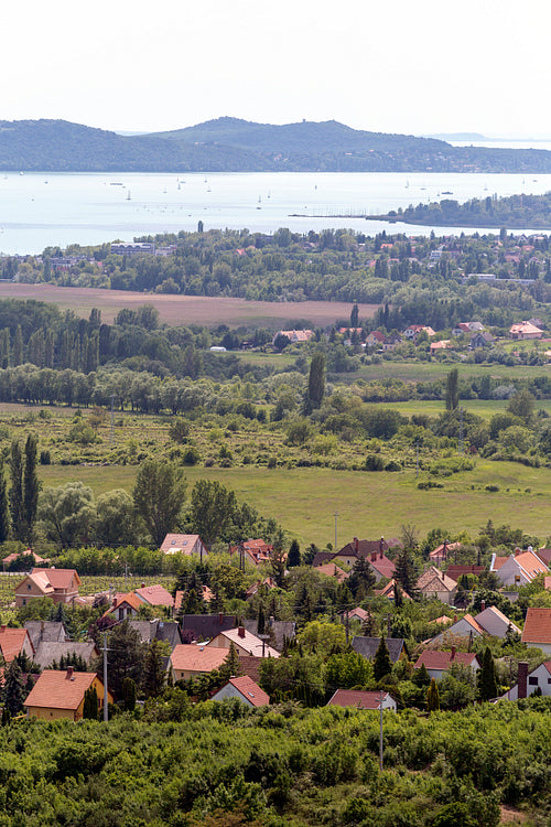 View of the Tihany penisula from the Somlyo mountain