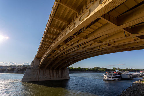 Margaret Bridge in Budapest on a sunny afternoon