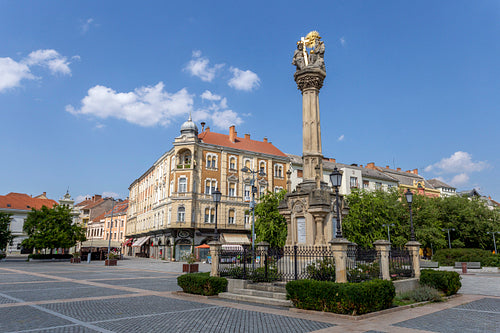 The Main square in Szombathely, Hungary