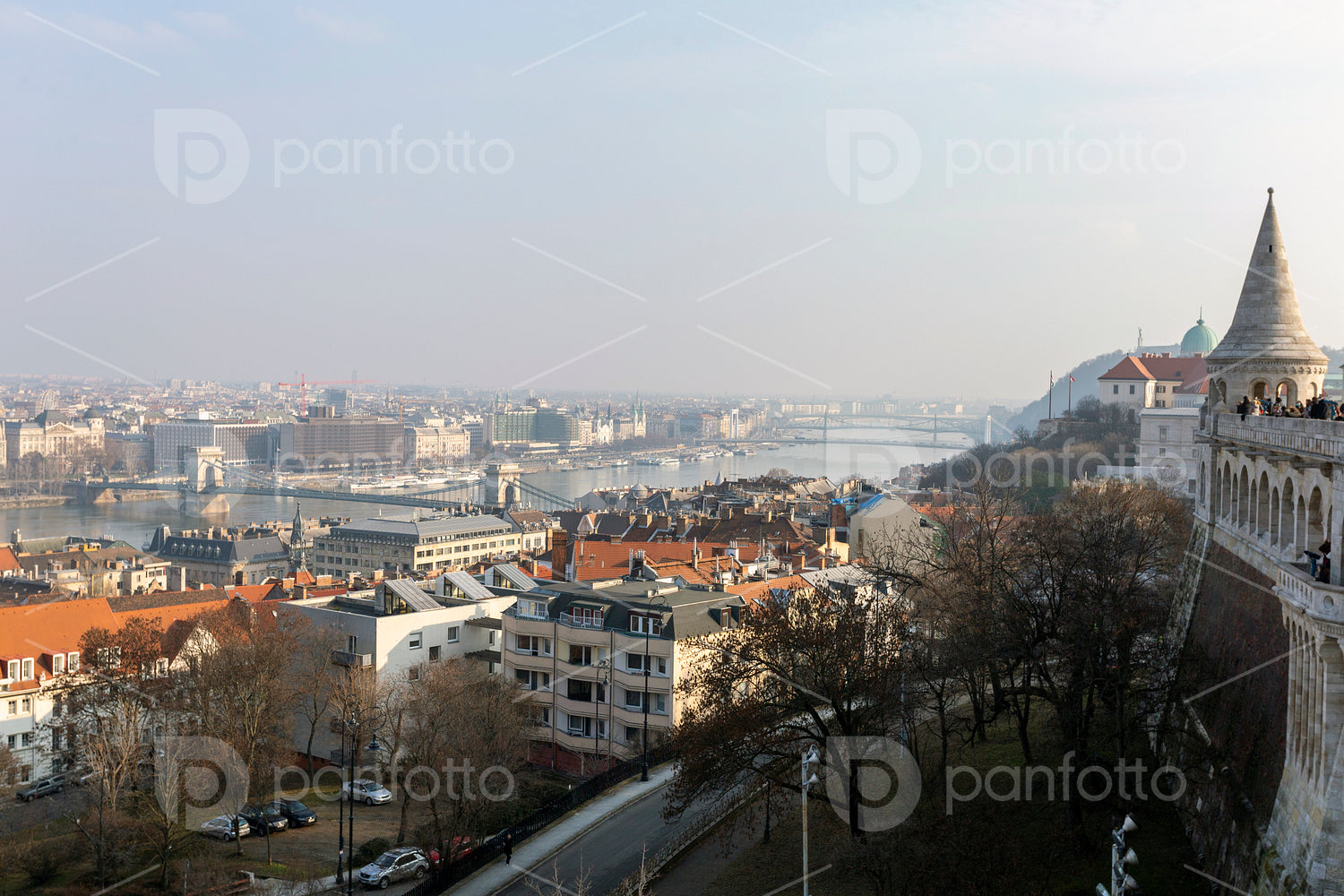 View of the bridges of Budapest