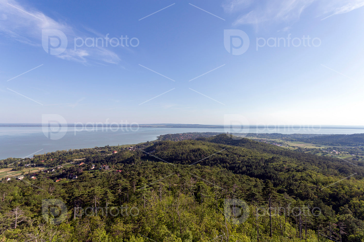 Lake Balaton view from the uplands.
