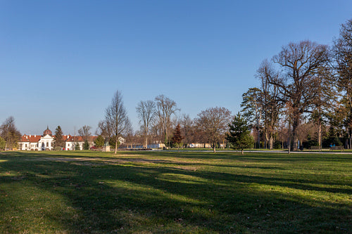 The garden of the Royal Palace of Godollo