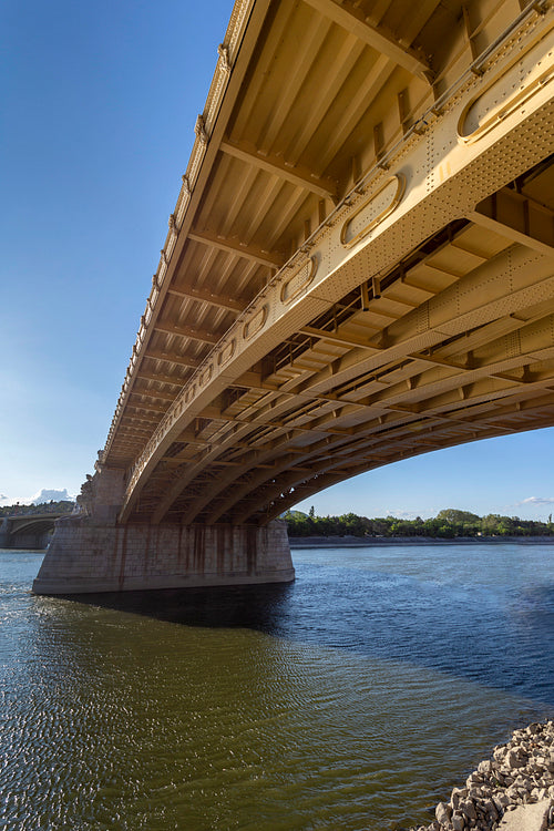 Margaret Bridge in Budapest on a sunny afternoon