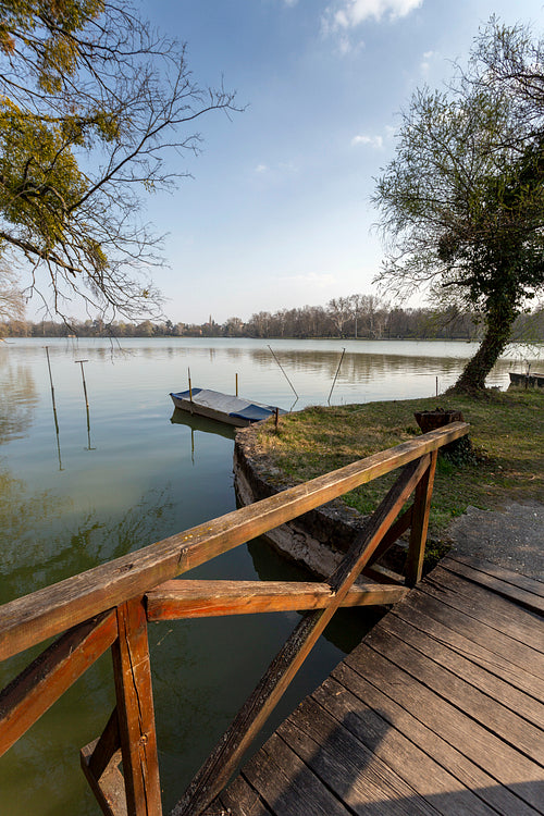 The Cseke lake in Tata, Hungary.
