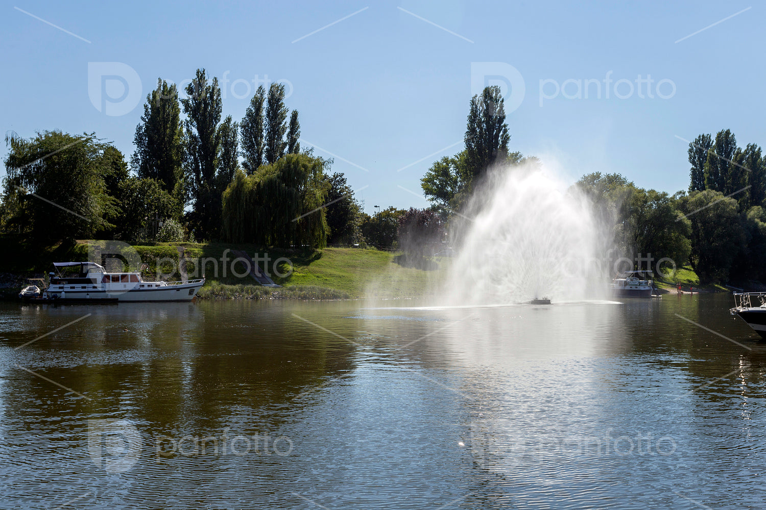 Sugovica riverbank in Baja, Hungary