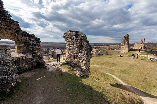 Ruins of the Szarvaskő castle in Döbrönte