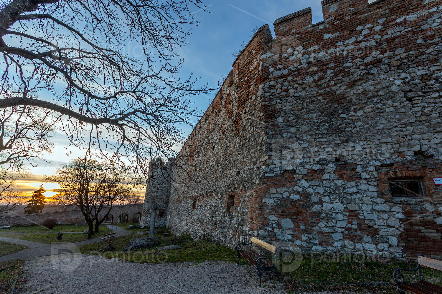 Castle of Siklos on a sunny winter day.