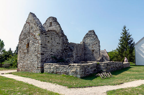 Ruin of a medieval church in Dörgicse