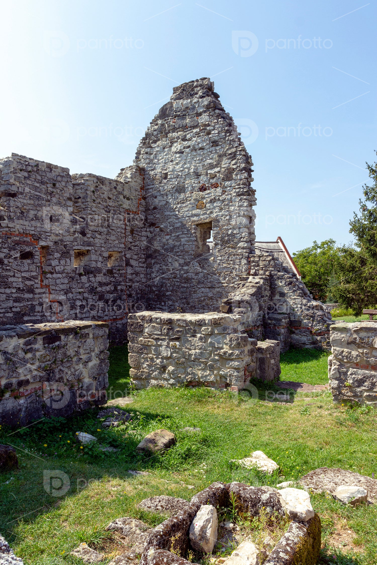 Ruin of a medieval church in Dörgicse