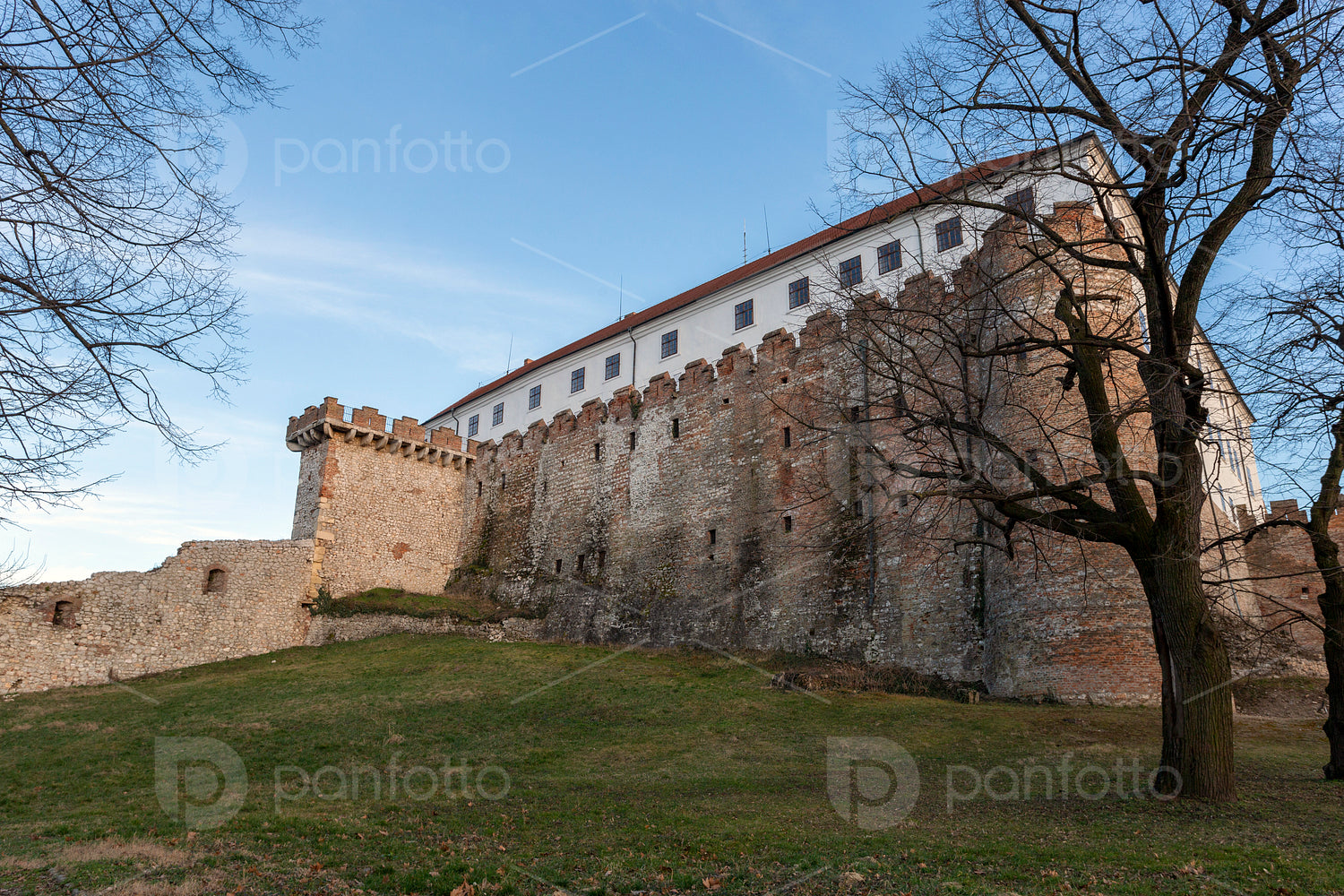 Castle of Siklos on a sunny winter day.