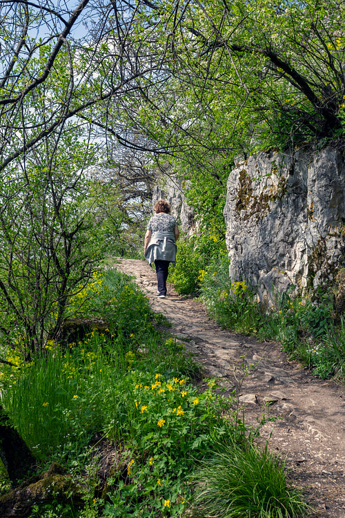 Hiking trail in the Gerecse mountains