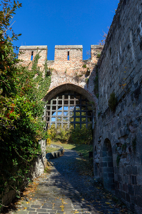 Entrance of the lower castle in Visegrád