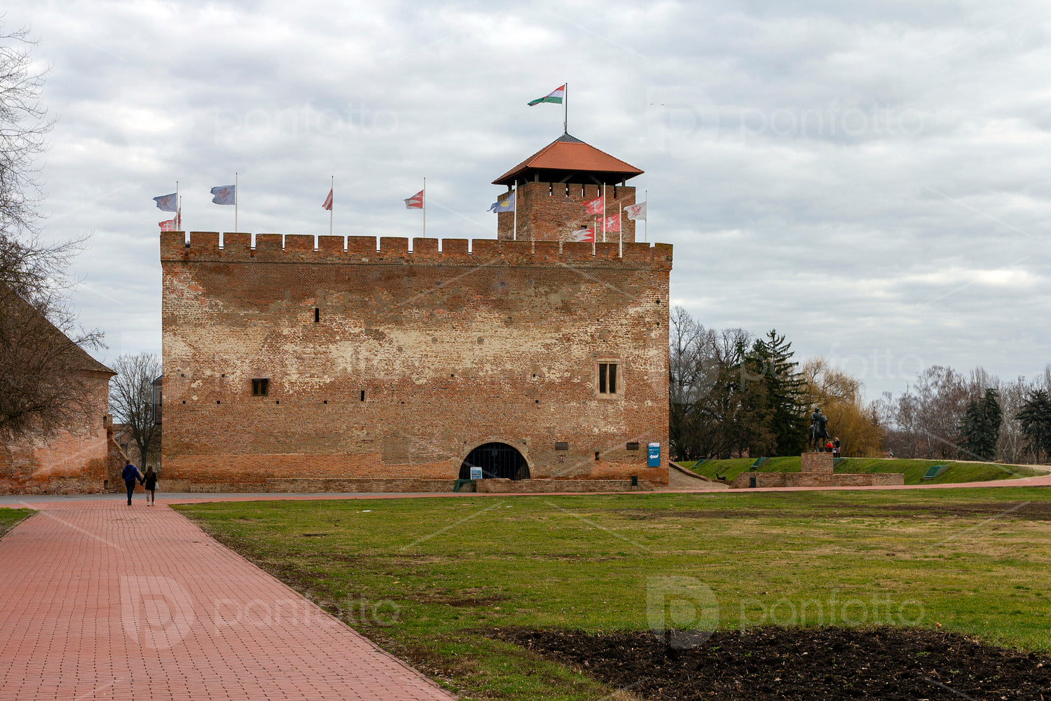 Gyula Castle in Gyula on a winter day