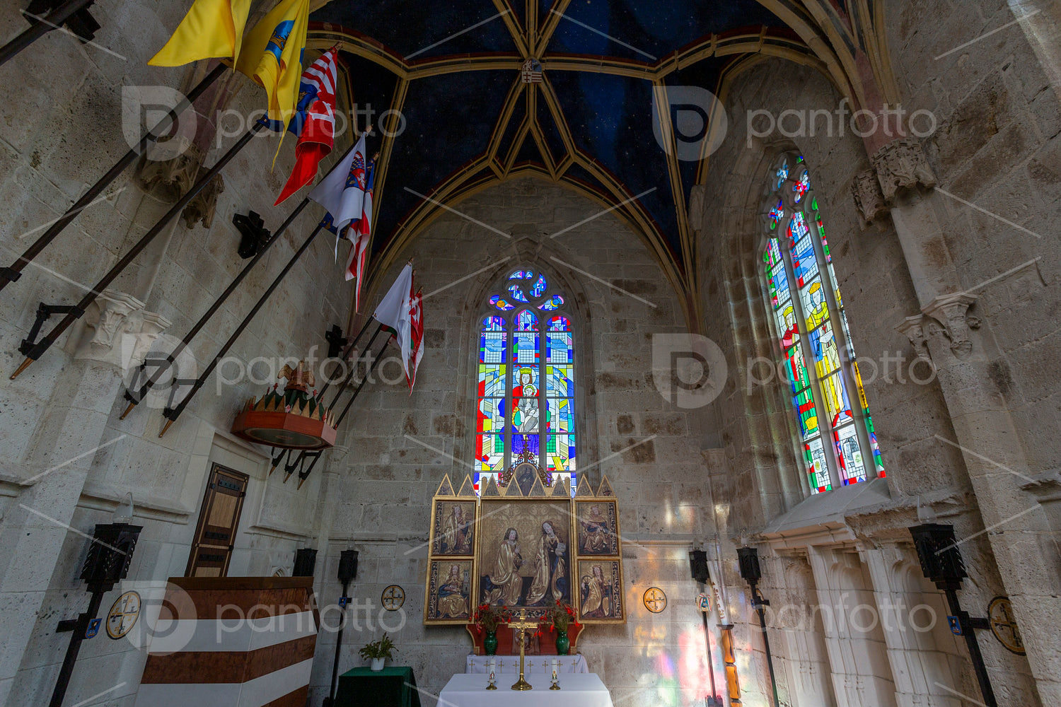 Interior of the chapel in the castle of Füzér