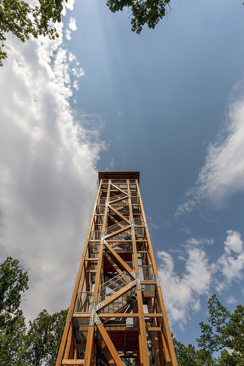 Prónay lookout tower in the Cserhát mountains