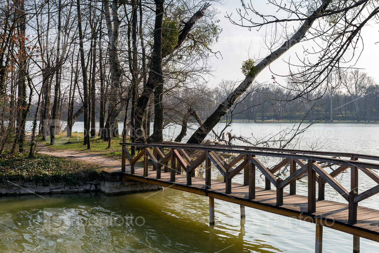 The Cseke lake in Tata, Hungary.