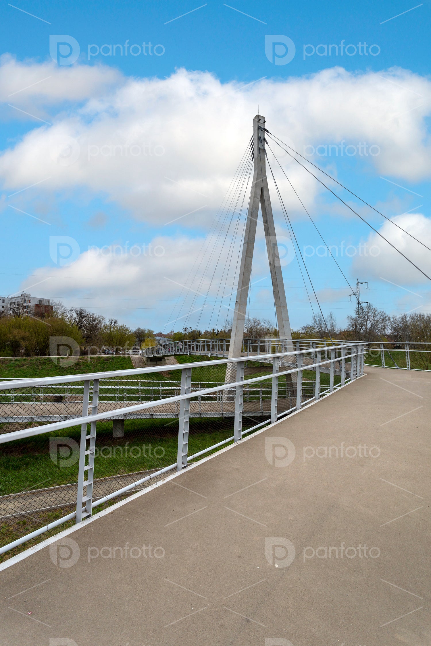 Footbridge on the river Zagyva