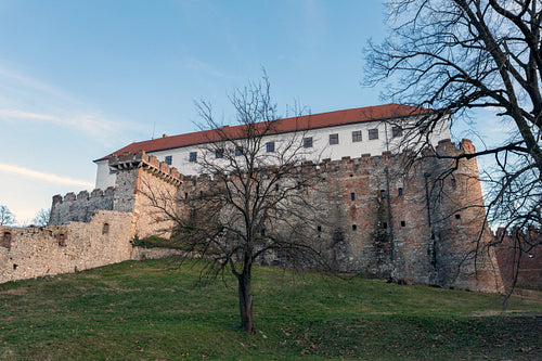 Castle of Siklos on a sunny winter day.