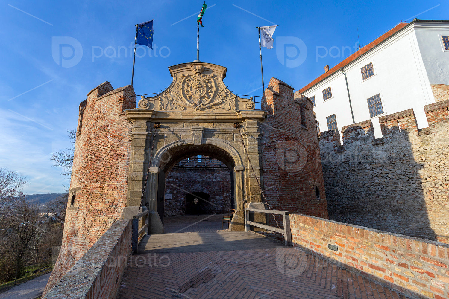 Castle of Siklos on a sunny winter day.
