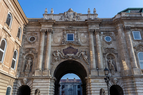 The Oroszlános Gate at the Buda Castle in Budapest