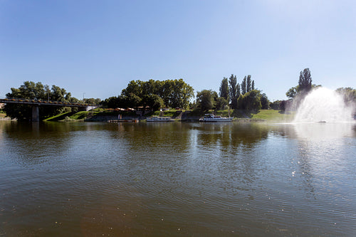 Sugovica riverbank in Baja, Hungary