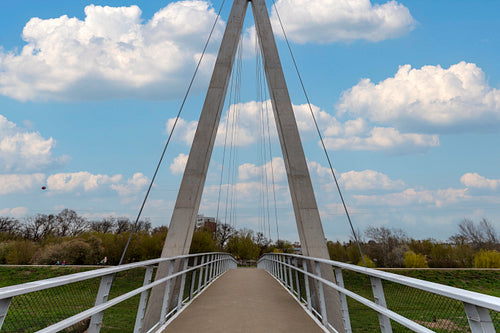 Footbridge on the river Zagyva