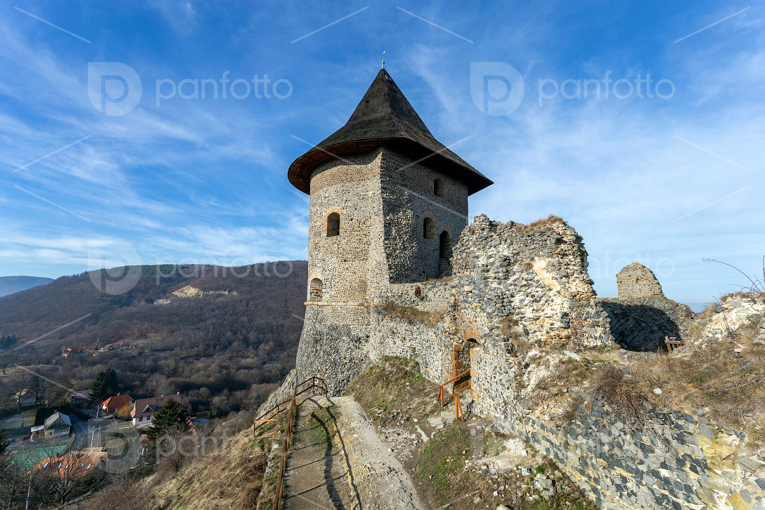 Castle of Somoskő on the border of Hungary and Slovakia