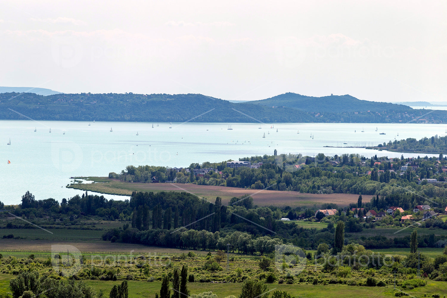 View of the Tihany penisula from the Somlyo mountain