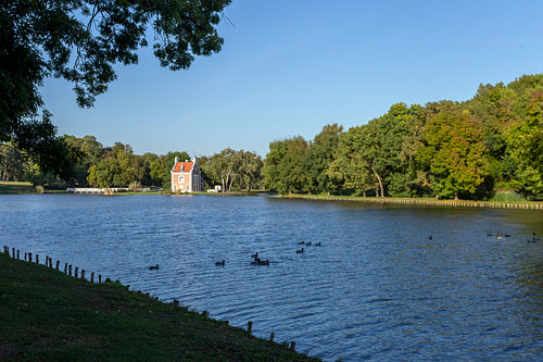 English garden of the Festetics Mansion in Dég
