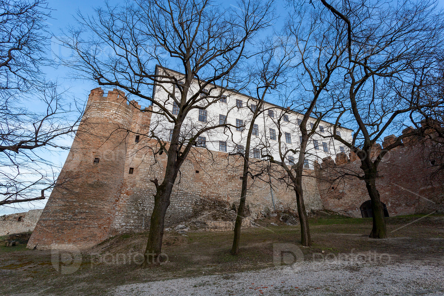 Castle of Siklos on a sunny winter day.