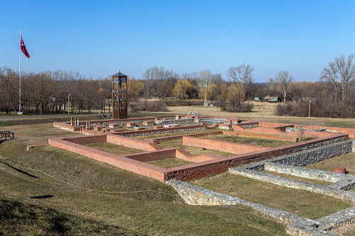 Ruins of the Benedictine monastery in Ópusztaszer