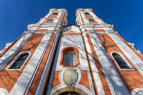 Facade of the Basilica of Mariagyud in Hungary