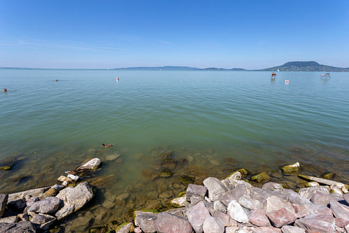 Lake Balaton view from Fonyod, Hungary.