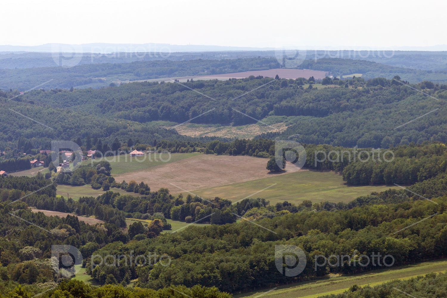 View of the Zala hills from the TV tower