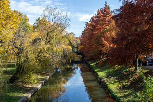 Autumn in Gyula on an sunny day