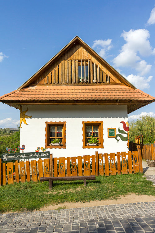 Traditional village house in Hollókő