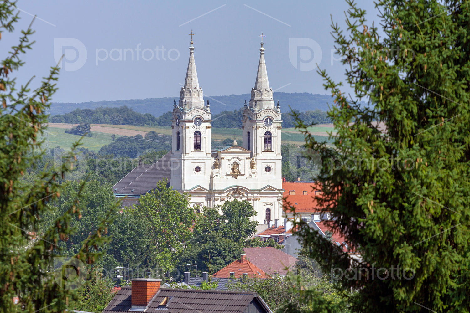Zirc Abbey view from the Bakony