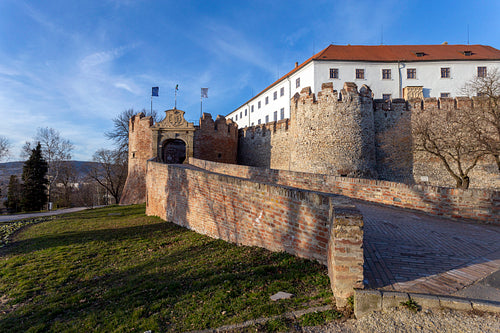 Castle of Siklos on a sunny winter day.