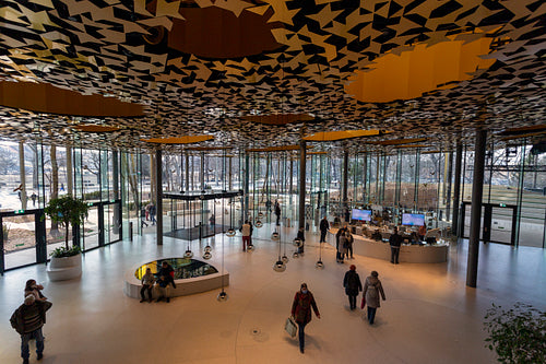 Interior of the House of Music in Budapest